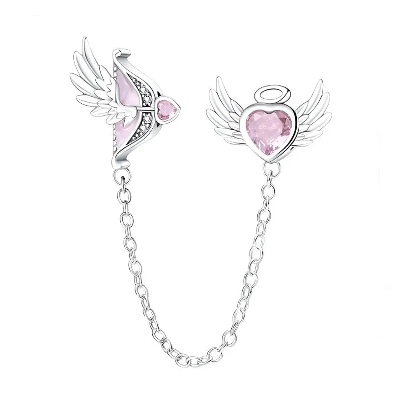 Cupid Love Safety Chain Charm