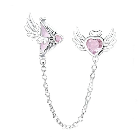 Cupid Love Safety Chain Charm