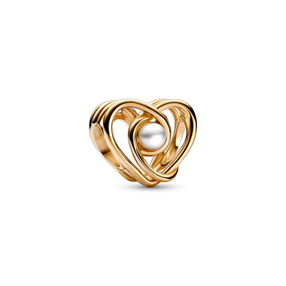 Gold Entangled Heart Charm