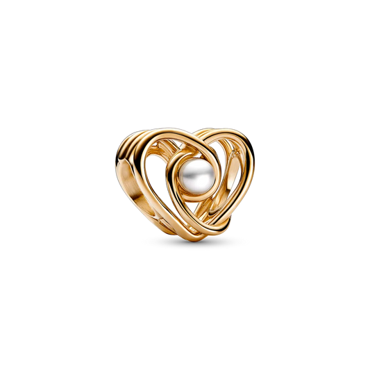 Gold Entangled Heart Charm