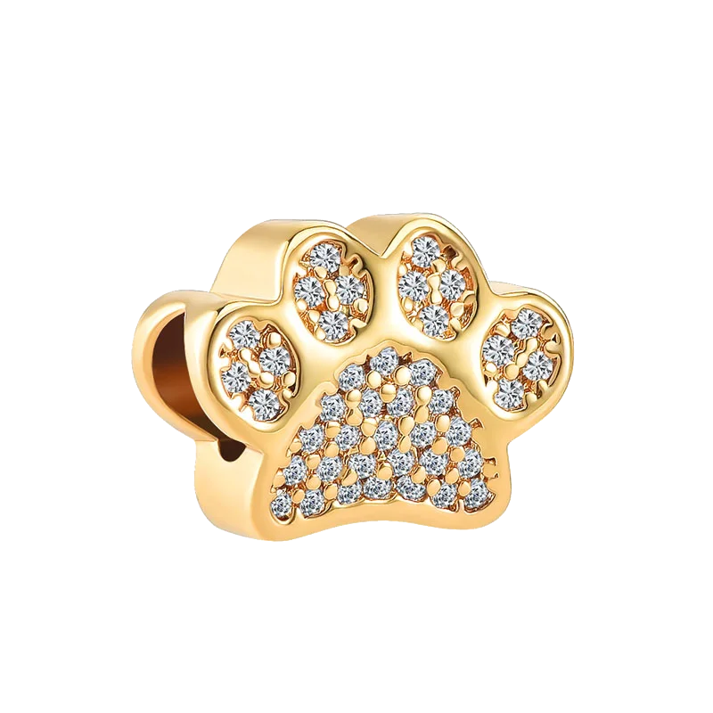 Gold Paw Charm