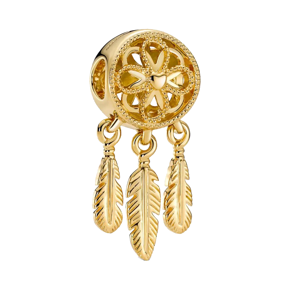 Gold Dreamcatcher Charm