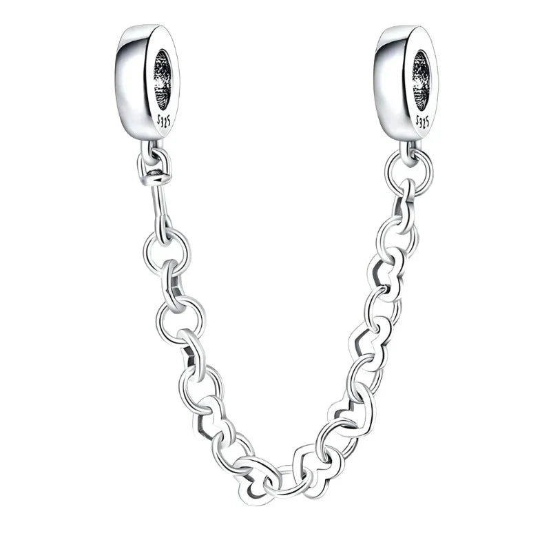 Mini Hearts Safety Chain Charm