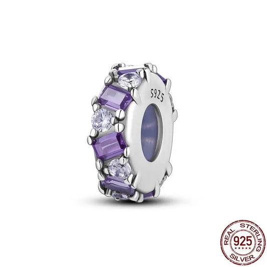 Purple Stoned Charm Spacer