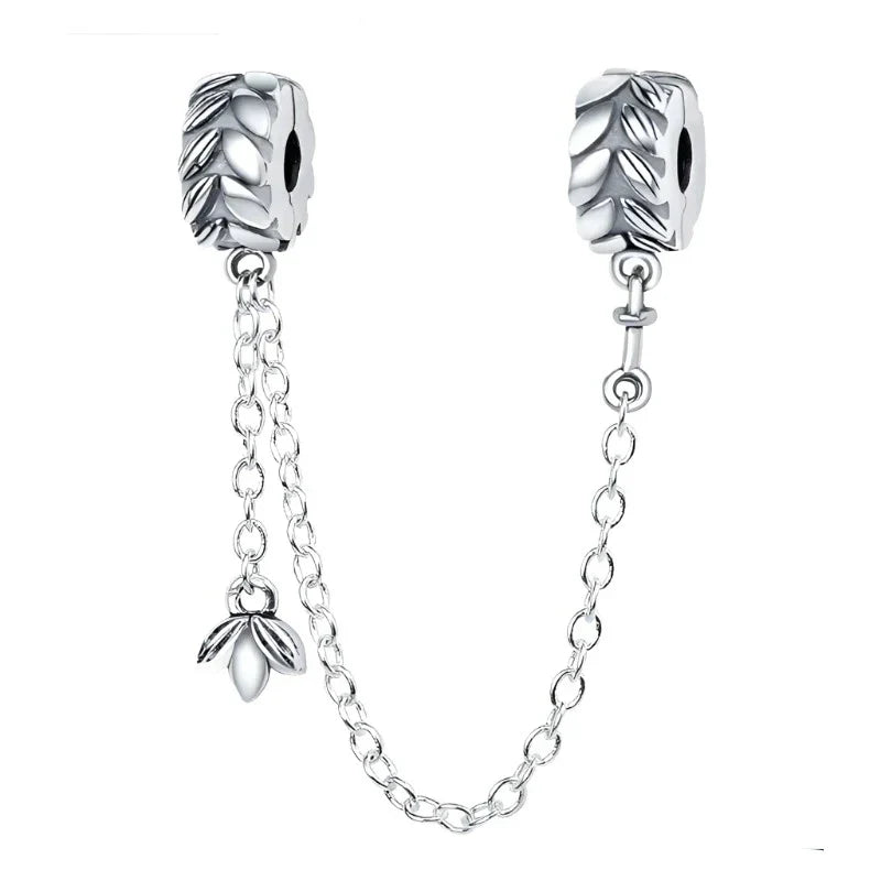 Falling Leaf Safety Chain Charm