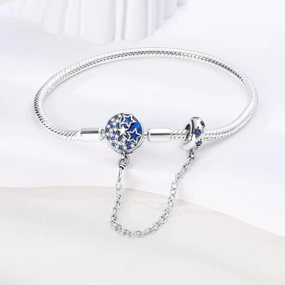 Celestial Stars Bracelet with Safety Chain