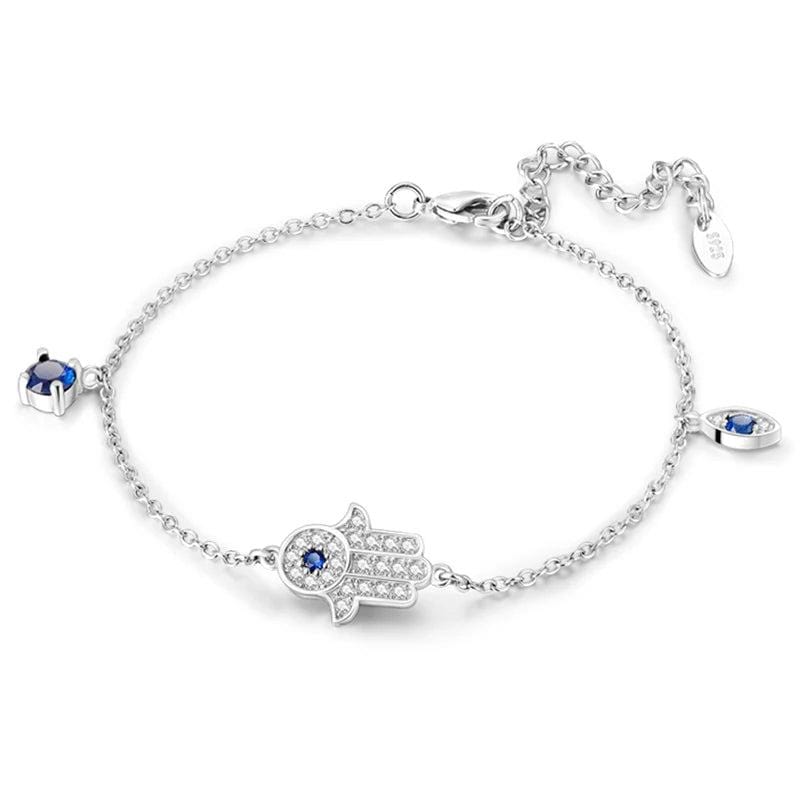 Hamsa Hand and Evil Eye Charm Bracelet