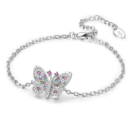 Sparkling Rainbow Butterfly Bracelet