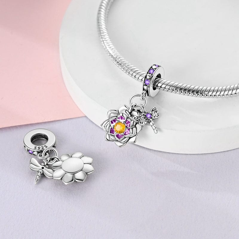 Lotus Blossom & Dragonfly Harmony Charm