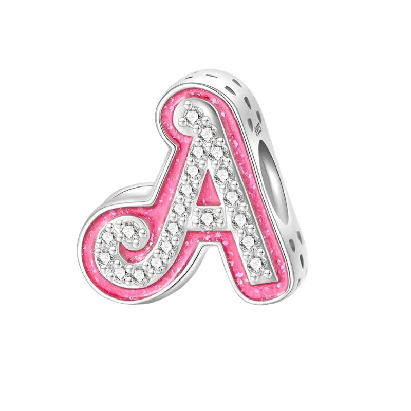 Pink Letter A~Z Alphabet Charm