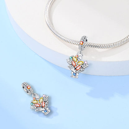 Autumn Flower Bouquet Bracelet Charm