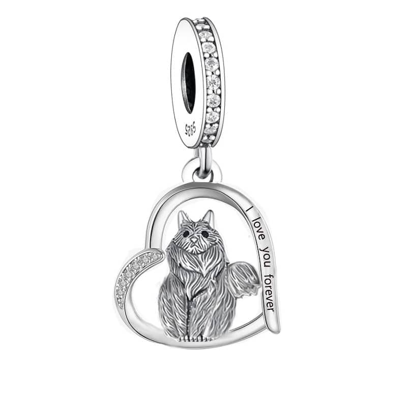 British Longhair Cat Dangle Charm