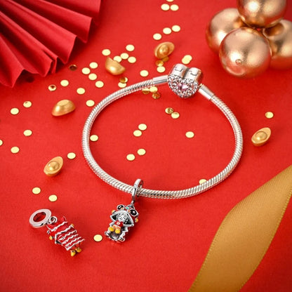 Chinese Lion Dance Celebration Charm