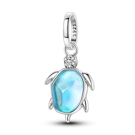 Crystal Sea Turtle Charm