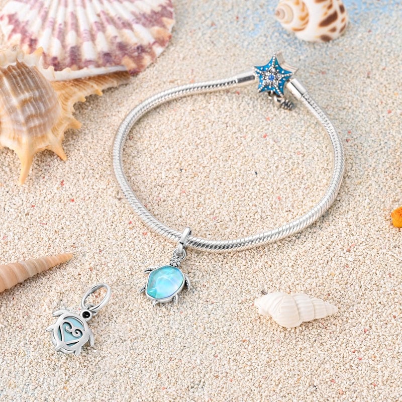 Crystal Sea Turtle Charm