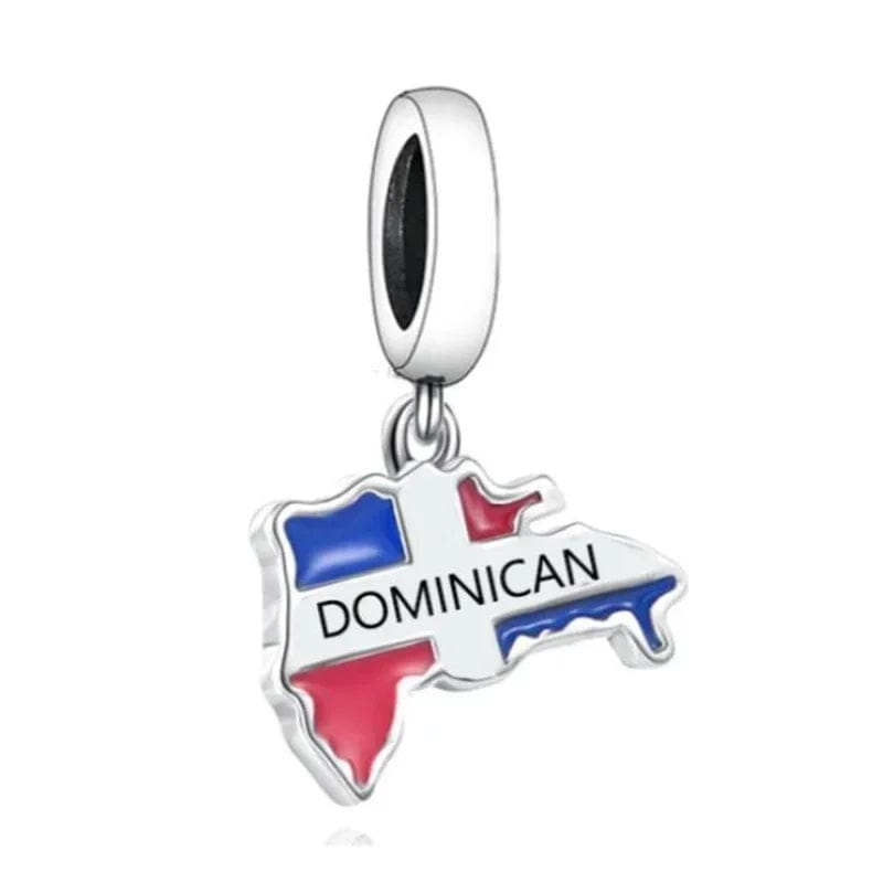 Dominican Republic Map Dangle Charm