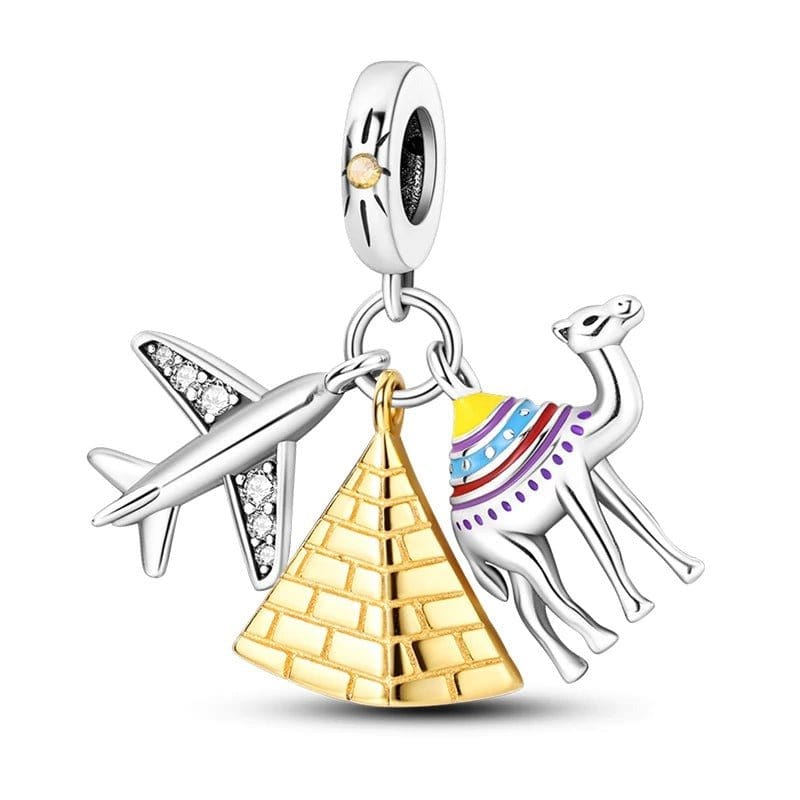 Egypt Pyramid Camel Travel Dangle Charm