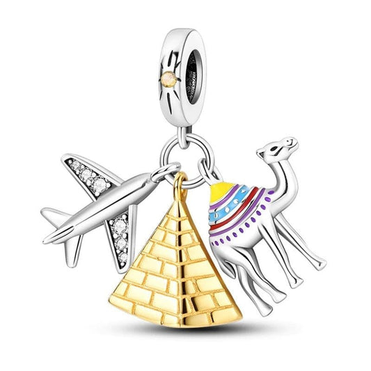 Egypt Pyramid Camel Travel Dangle Charm