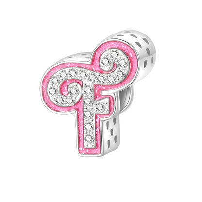 Pink Letter A~Z Alphabet Charm