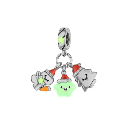 Festive Trio Charm – Snowman, Christmas Tree, and Star