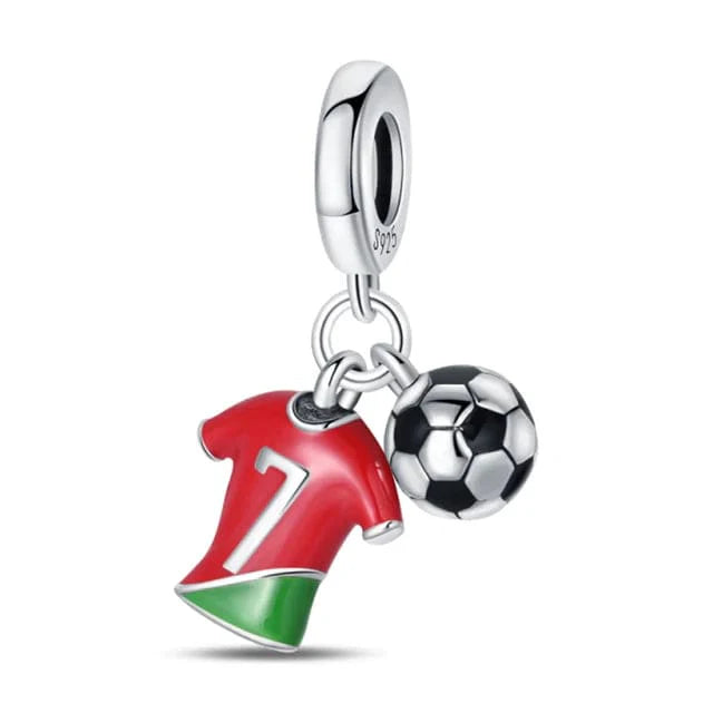 Football Charm Portugal CR7 Siuu Dangle Charm