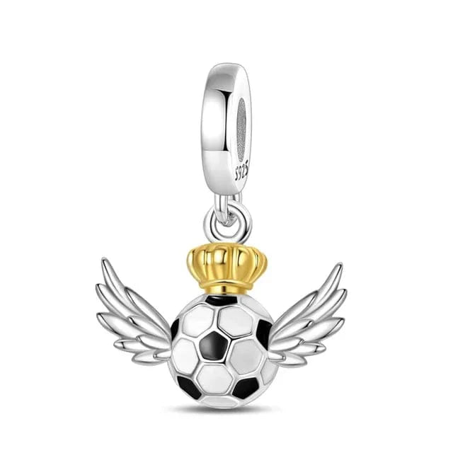 Football Pedestal Champions Dangle Charm