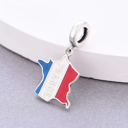 France Map Dangle Charm