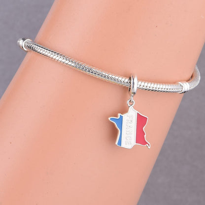 France Map Dangle Charm