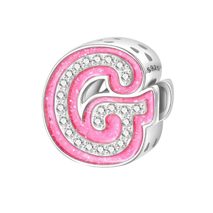 Pink Letter A~Z Alphabet Charm