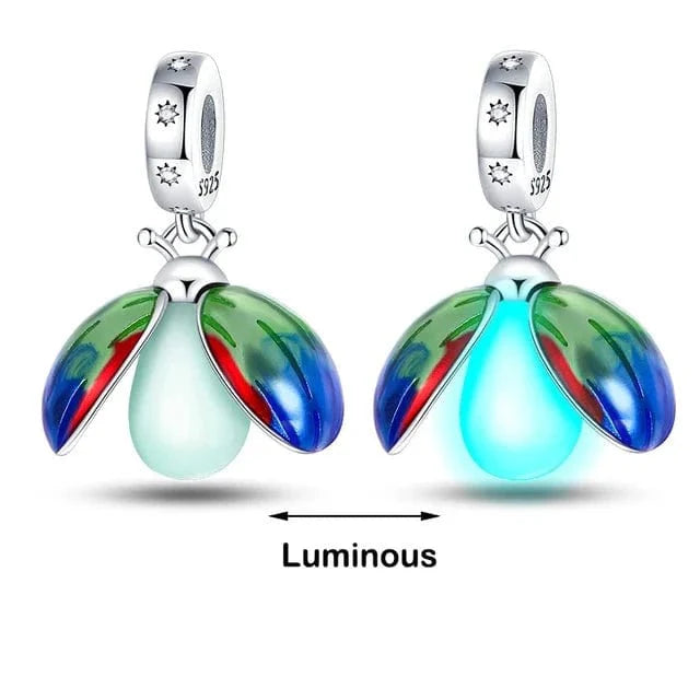 Glow in the Dark Luminous Lady Bug Dangle Charm