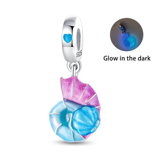 Glow in the Dark Luminous Seashell Dangle Charm