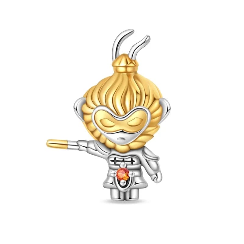 Golden Wukong Monkey Warrior Charm