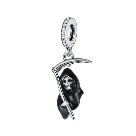 Grim Reaper Skull Charm