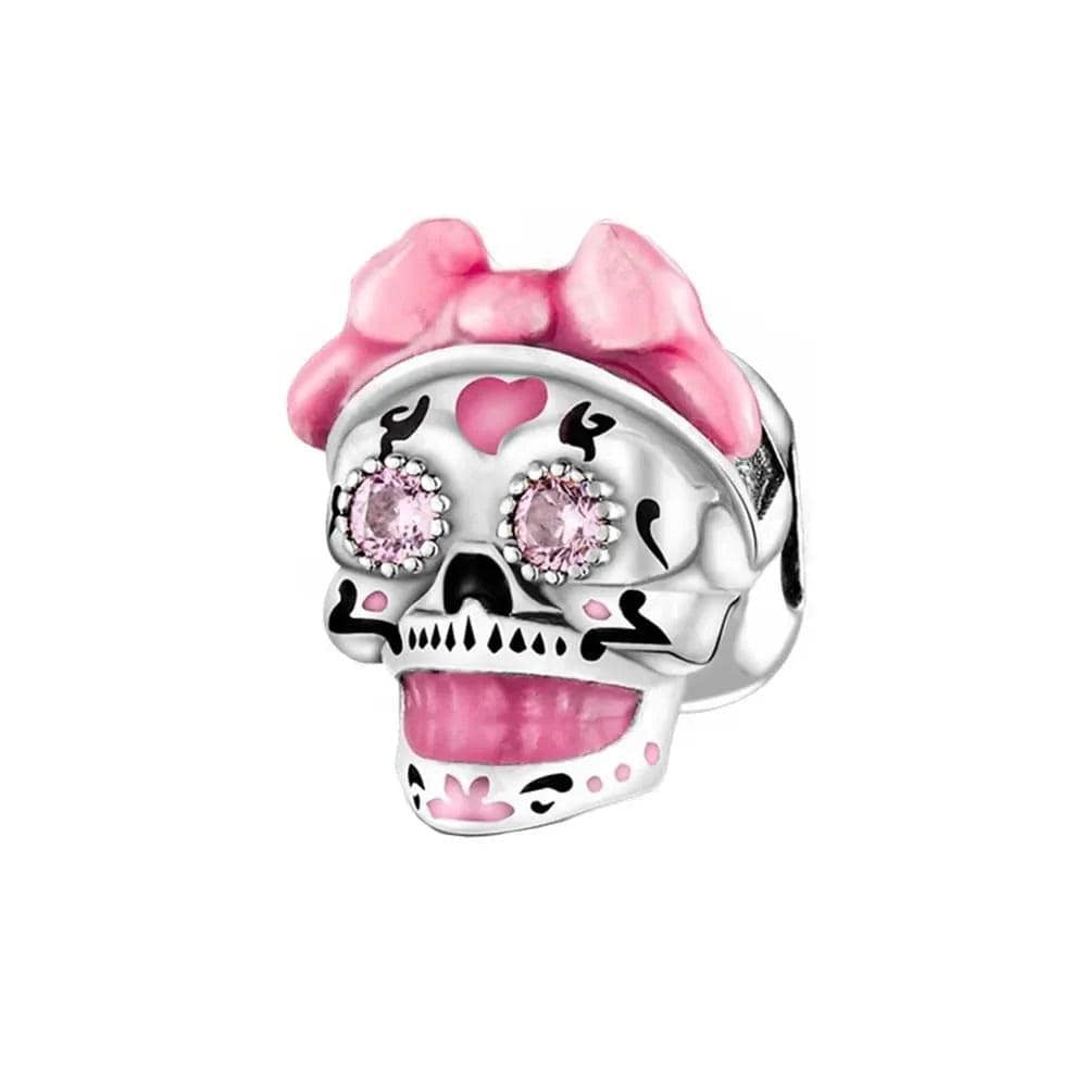 Halloween Pink Skull Charm