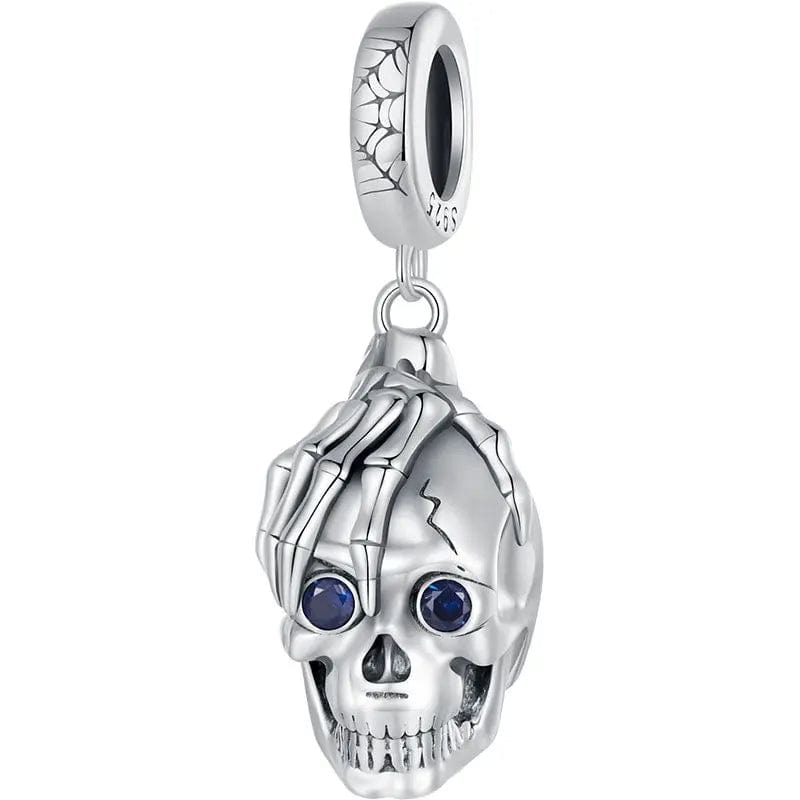 Halloween Skull in Hand Dangle Charm