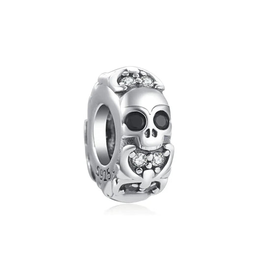 Halloween Vampire Cowboy Skull Charm