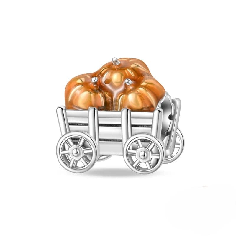 Halloween Wagon Full of Pumpkins Charm