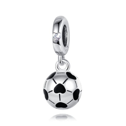 Heart Football Charm