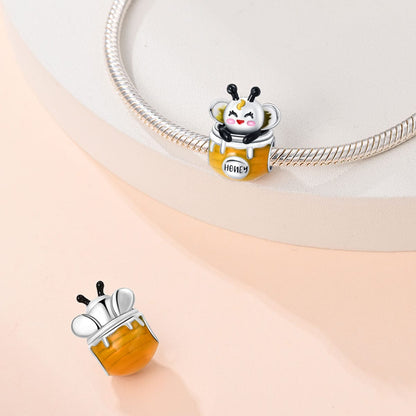 Honey Bee in Pot Charm