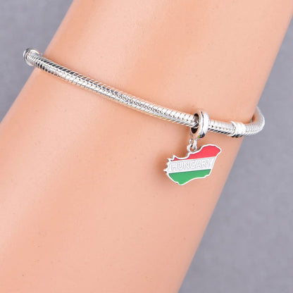 Hungary Map Dangle Charm