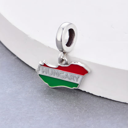 Hungary Map Dangle Charm