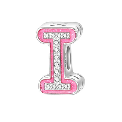 Pink Letter A~Z Alphabet Charm