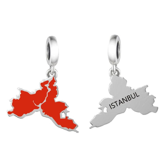 Istanbul Map Dangle Charm