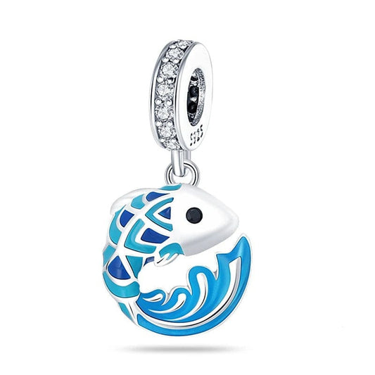 Jumping Blue Sea Fish Charm