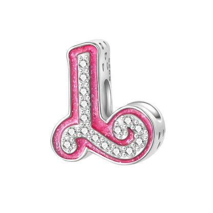 Pink Letter A~Z Alphabet Charm