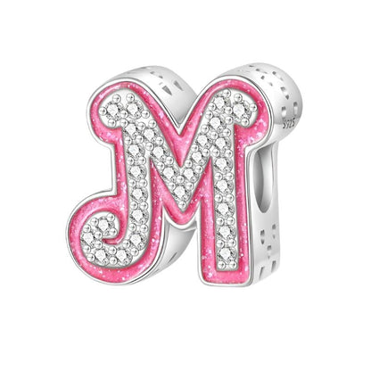 Pink Letter A~Z Alphabet Charm