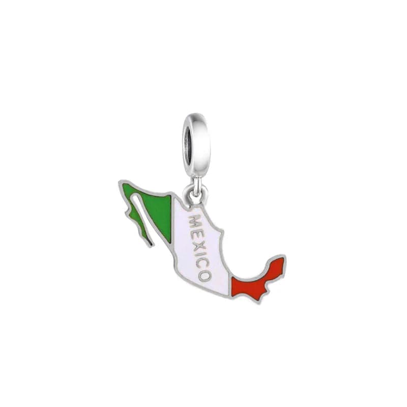 Mexico Map Dangle Charm