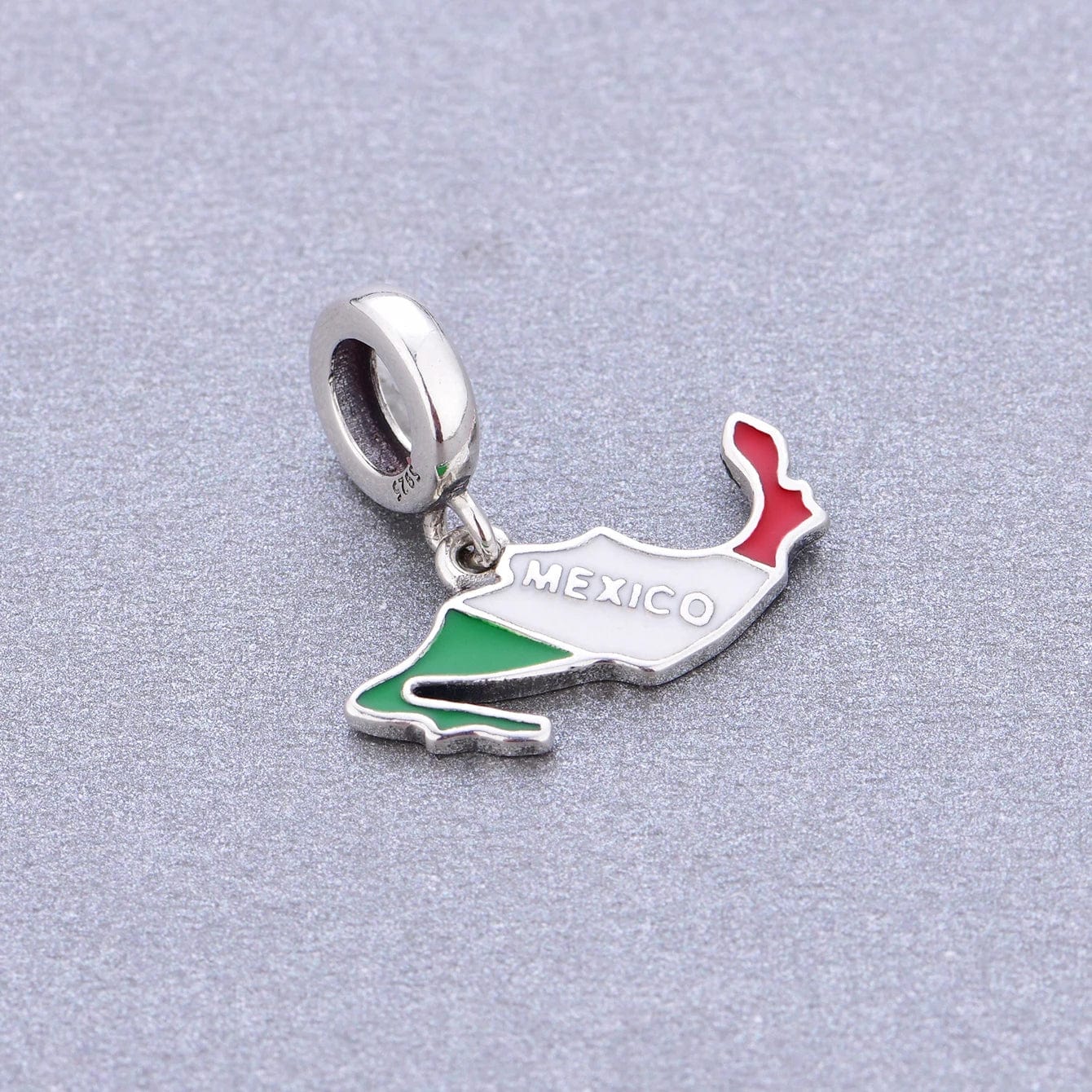 Mexico Map Dangle Charm