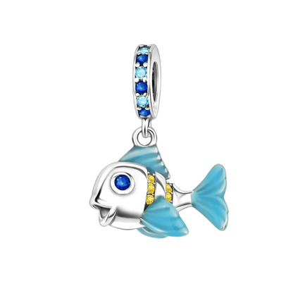 Ocean Blue Fish Charm