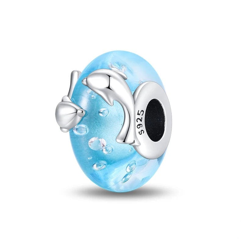 Ocean Blue Glass Charm